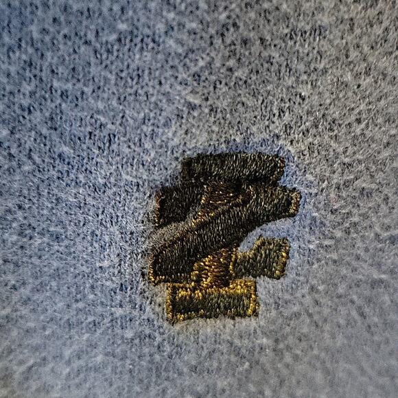 Vintage 90s IZOD 1/4 zip Blue pullover sweater sweatshirt jumper size large - Picture 3 of 5